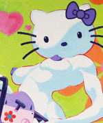 Oil Paint Rich Wilkie Kitty Loves Her New Chain Saw