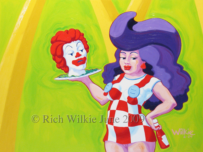Oil Painting Rich Wilkie Bob's Big Girl has a Different Kind of Craving